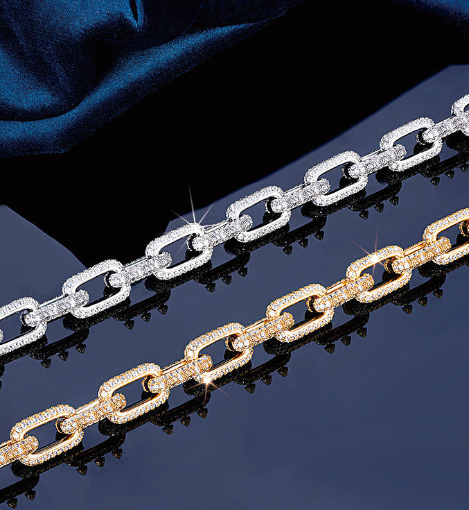 Playboi Carti spiked links necklace cuban link fully iced diamond vvs vlone asap rocky