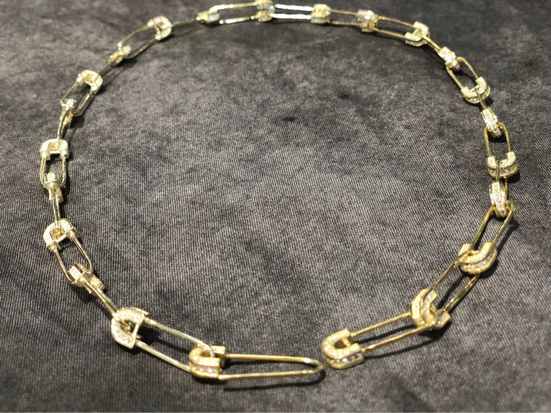 EYEFUNNY アイファニー Diamond safetypin bracelet necklace diamond jbalvin rsvpgallery just don