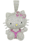 ifnandco custom hello kitty diamond pendant necklace chain iced out ben baller