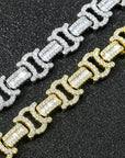 Vintage 13mm C de Cartier double CC baguette necklace cuban link chain interlaced diamond necklace rapper trap music playboi carti