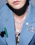 EYEFUNNY diamond daisy smiling face pendant necklace chain gdragon peaceminusone アイファニー POGGY KIM JONES VIRGIL JBALVIN