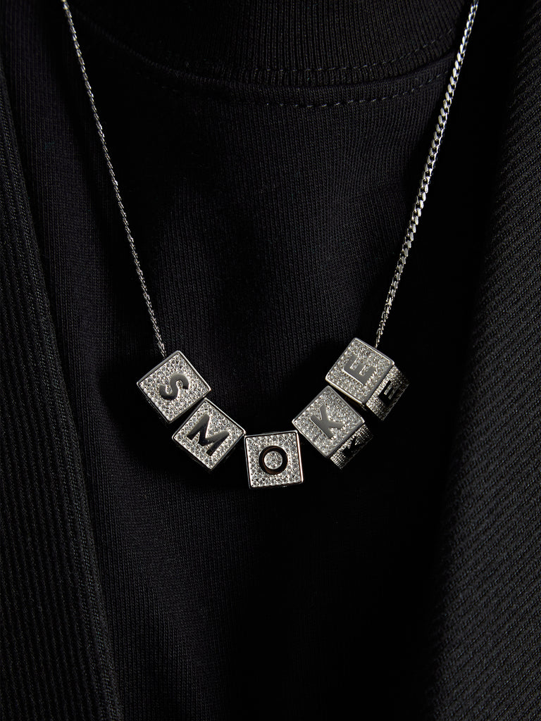 baby block letter custom necklace chain choker jesus is king kanye west rhude virgil off white