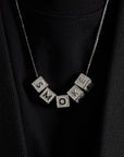 baby block letter custom necklace chain choker jesus is king kanye west rhude virgil off white