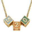 baby block letter number custom necklace chain choker jesus is king kanye west rhude virgil off white