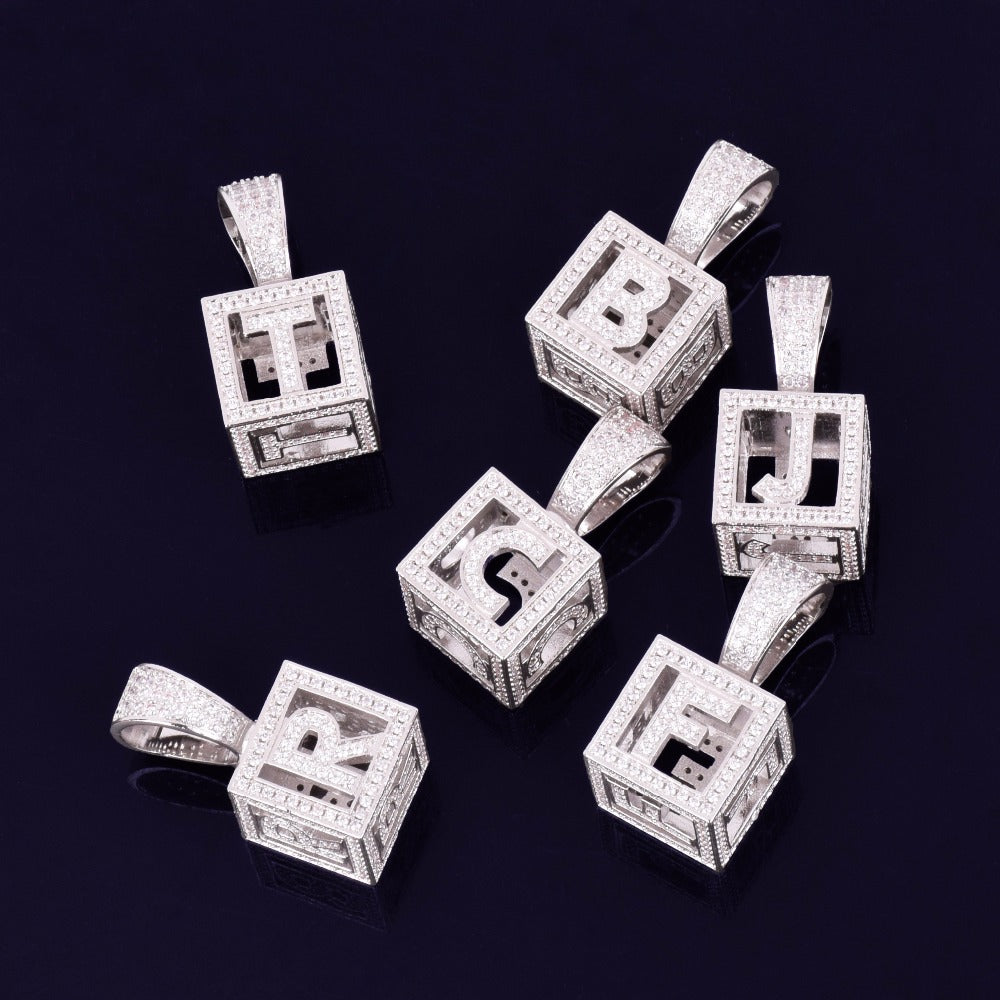 affordable hip hop custom jeweler iced out baby block letter pendant necklace chain shopgld