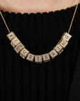 baby block letter custom necklace chain choker jesus is king kanye west rhude virgil off white