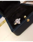 asap rocky pear diamond ring unique three stone engagement ring jeweler vvs