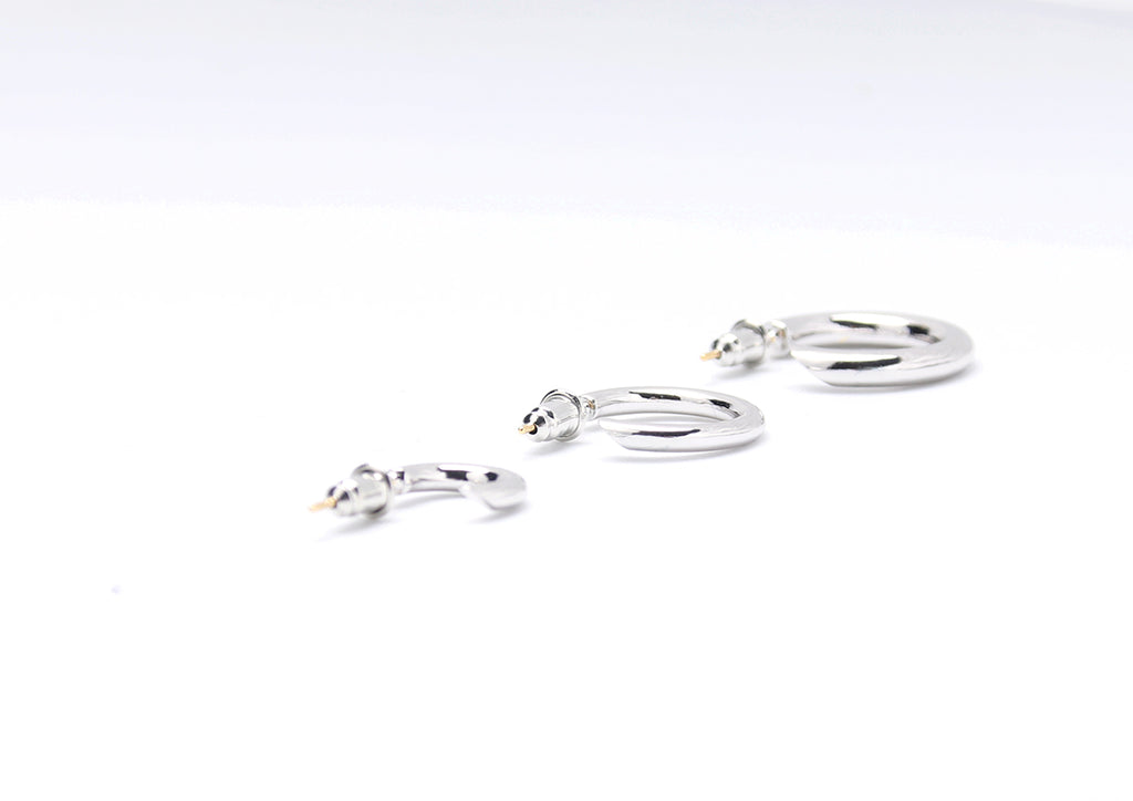 high fashion luxury hoop earrings silver 925 white gold yellow gold coated 18k diamond