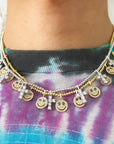 EYEFUNNY cross smiling face pendant necklace chain diamond vvs アイファニー POGGY KIM JONES VIRGIL JBALVIN
