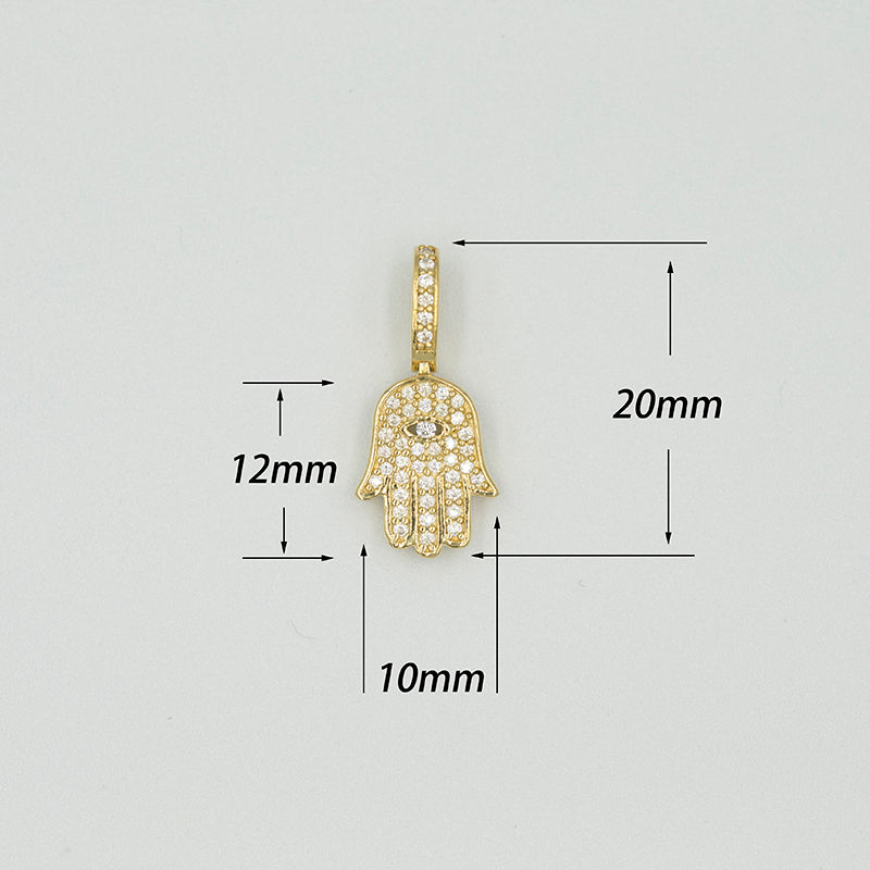 greg yuna pico hamsa nano jesus pendant necklace chain