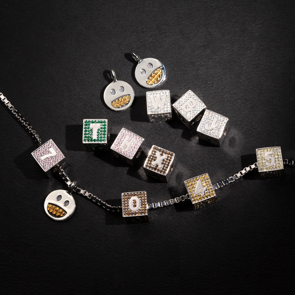 baby block letter custom necklace chain choker jesus is king kanye west rhude virgil off white