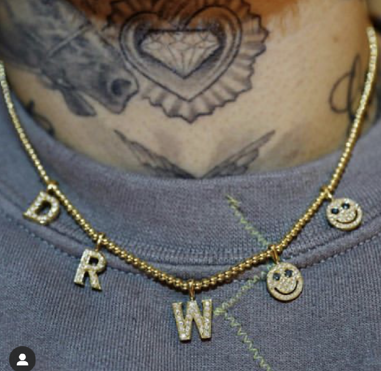 eyefunny アイファニー custom letter diamond alphabet necklace chain