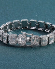 baguette diamond round stone tennis links bracelet necklace chain white gold yellow gold baller rappers nba fashion nova