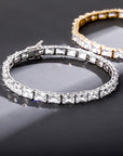rectangle radiant cut diamond tennis link necklace chain diamond white gold travis rapper hip hop jewelery jewelers celebrity
