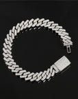 curb cuban link 10mm necklace chain fully iced custom clasp diamond ifandco