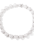 saweetie icy girl doja cat kylie Jenner Fully iced bubble heart interlaced chain necklace choker White Gold