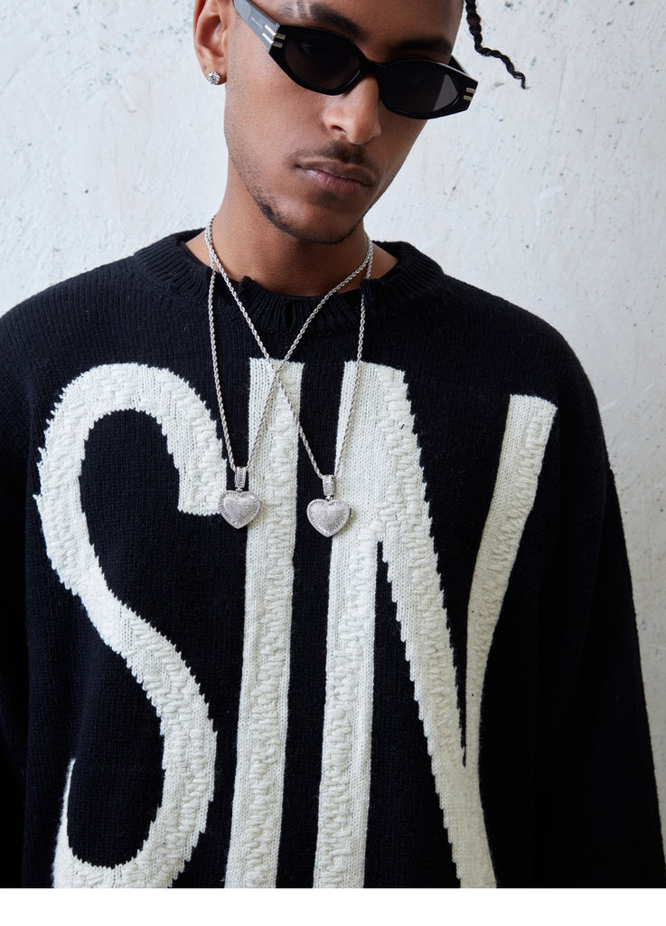 Custom memorial photo necklace chain heart locket baguette charm pendant diamond custom  shopgld