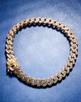 9mm cuban link chain bracelet ankle chain diamond white gold female jewelry fine jewelers chanel