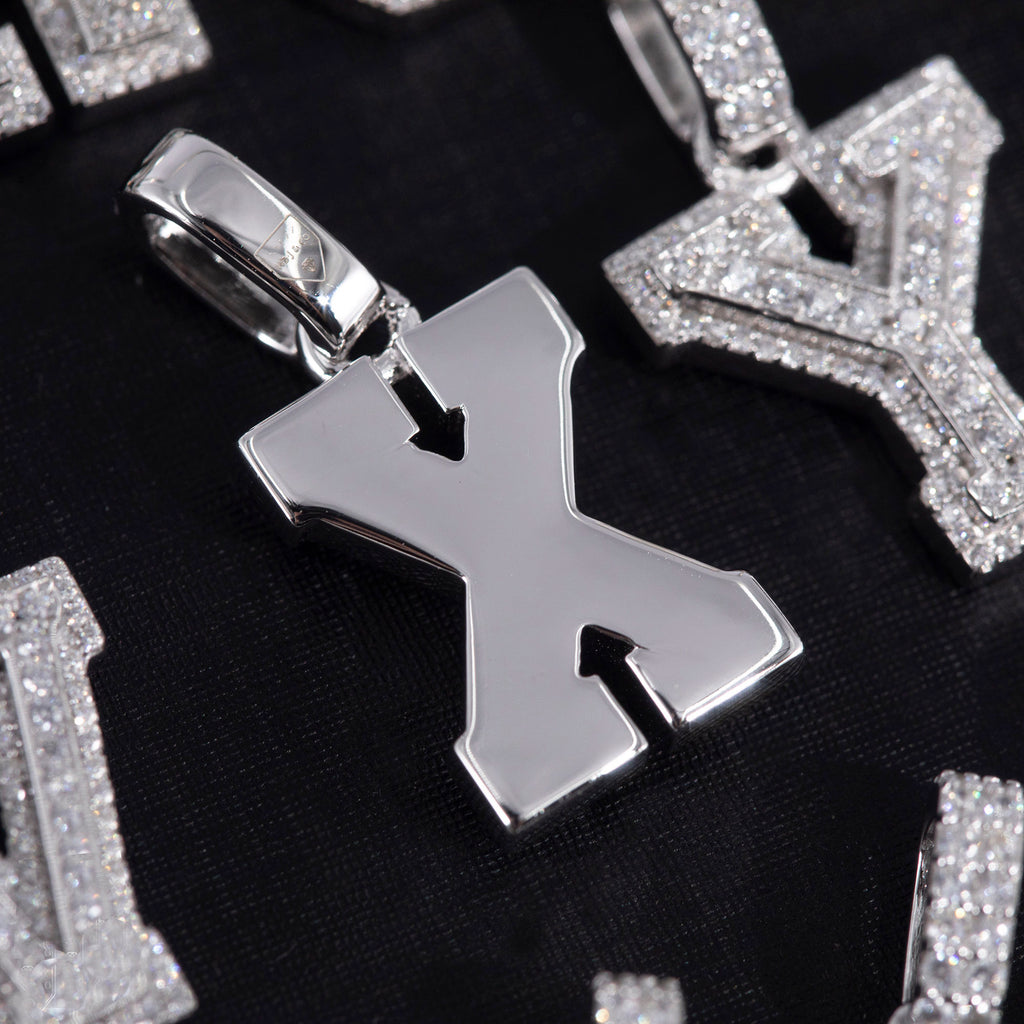 custom alphabet letter bubble nano greg yuna diamond silver white gold celebrity jewelers ifandco