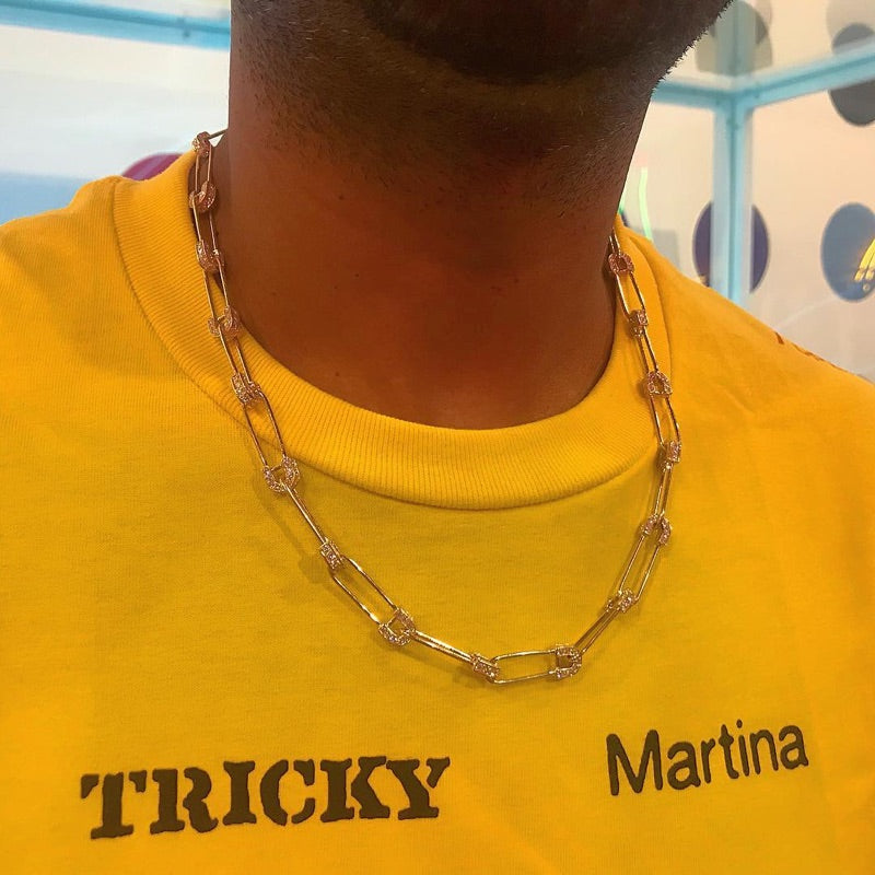 EYEFUNNY アイファニー Diamond safetypin bracelet necklace diamond jbalvin rsvpgallery just don