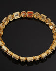 travis scott canary halo one row solitaire tennis link bracelet out with kylie jenner