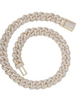 14mm rounded bubble cuban links necklace/bracelet chain 3D diamons vvs ifandco shopgld