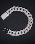 15mm rounded bubble cuban links necklace/bracelet chain 3D diamons vvs ifandco