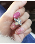 asap rocky pear diamond ring unique three stone engagement ring jeweler vvs