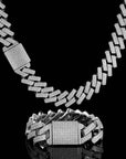 20mm curb cuban link three row highest quality gold diamond vvs ifandco icebox on lil uzi vert playvboi carti