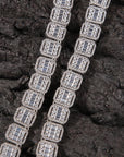 halo iced baguette travis chain canary diamond necklace chain bracelet cheapest asap rocky vlone