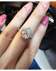 asap rocky pear diamond ring unique three stone engagement ring jeweler vvs