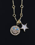 EYEFUNNY smiling face pendant necklace chain diamond vvs アイファニー POGGY KIM JONES VIRGIL JBALVIN