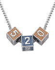baby block letter number custom necklace chain choker jesus is king kanye west rhude virgil off white