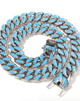 louis vuitton virgil off white inspired alike enamel cuban link necklace chain