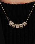 baby block letter custom necklace chain choker jesus is king kanye west rhude virgil off white