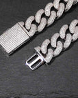20mm cuban link fully iced micro pave diamond travis scott playboi carti asap rocky ian connor vlone vvs