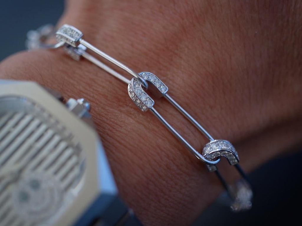EYEFUNNY アイファニー Diamond safetypin bracelet necklace diamond poggy jbalvin kim jones clot poon