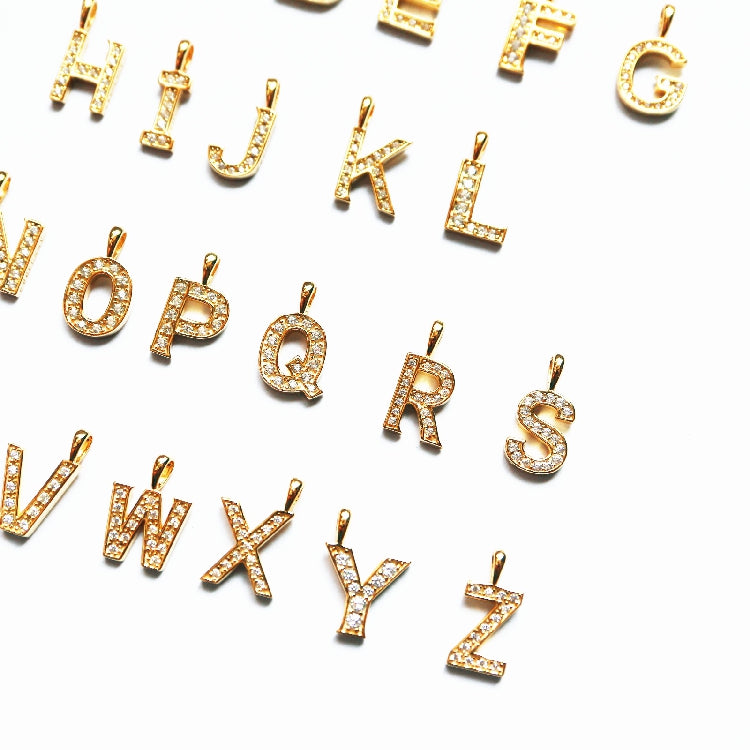eyefunny アイファニー custom letter diamond alphabet necklace chain