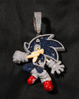 Sonic the Hedgehog Fully Iced diamond Pendant Diamond free necklace chain ifandco