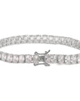 Iced out 6mm halo oval solitaire tennis links diamond bracelet White Gold bling iced out diamonds VVS