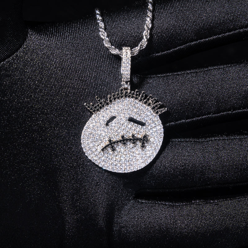 Fully iced Cactus jack face pendant necklace – Bijouterie Gonin