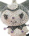 ifandco Iced Out Kuromi diamond pendant necklace with free matching chain included.
