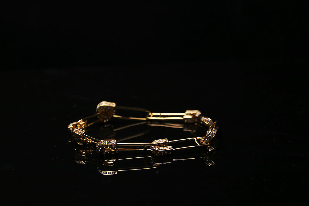 EYEFUNNY アイファニー Diamond safetypin bracelet necklace diamond poggy jbalvin kim jones clot poon