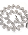 fully iced diamond heart ball Fully iced puffy bubble heart 3D clustered ball tennis link short necklace choker