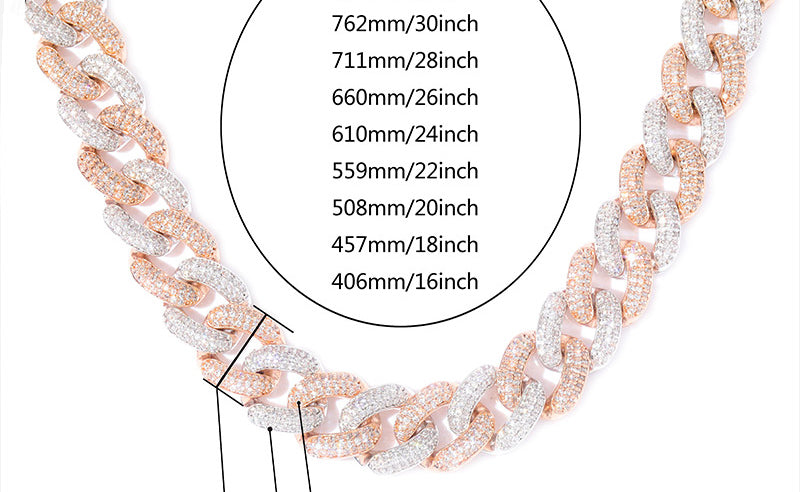 14mm cuban link fully iced micro pave diamond travis scott playboi carti asap rocky ian connor vlone vvs