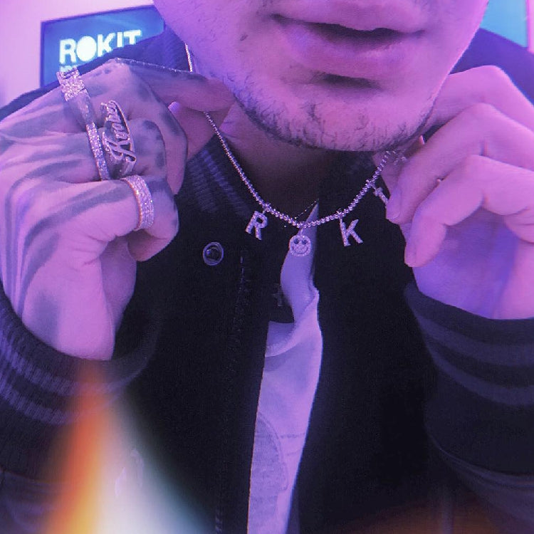 eyefunny アイファニー custom letter diamond alphabet necklace chain