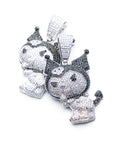 ifnandco custom kuromi diamond pendant necklace chain iced out ben baller