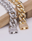 19MM Miami cuban link chain bracelet as seen on LIL UZI VERT special clasp gold vvs diamond