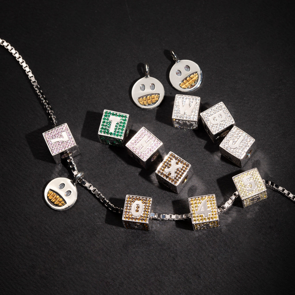 baby block letter custom necklace chain choker jesus is king kanye west rhude virgil off white