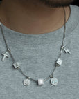 baby block letter custom necklace chain choker jesus is king kanye west rhude virgil off white